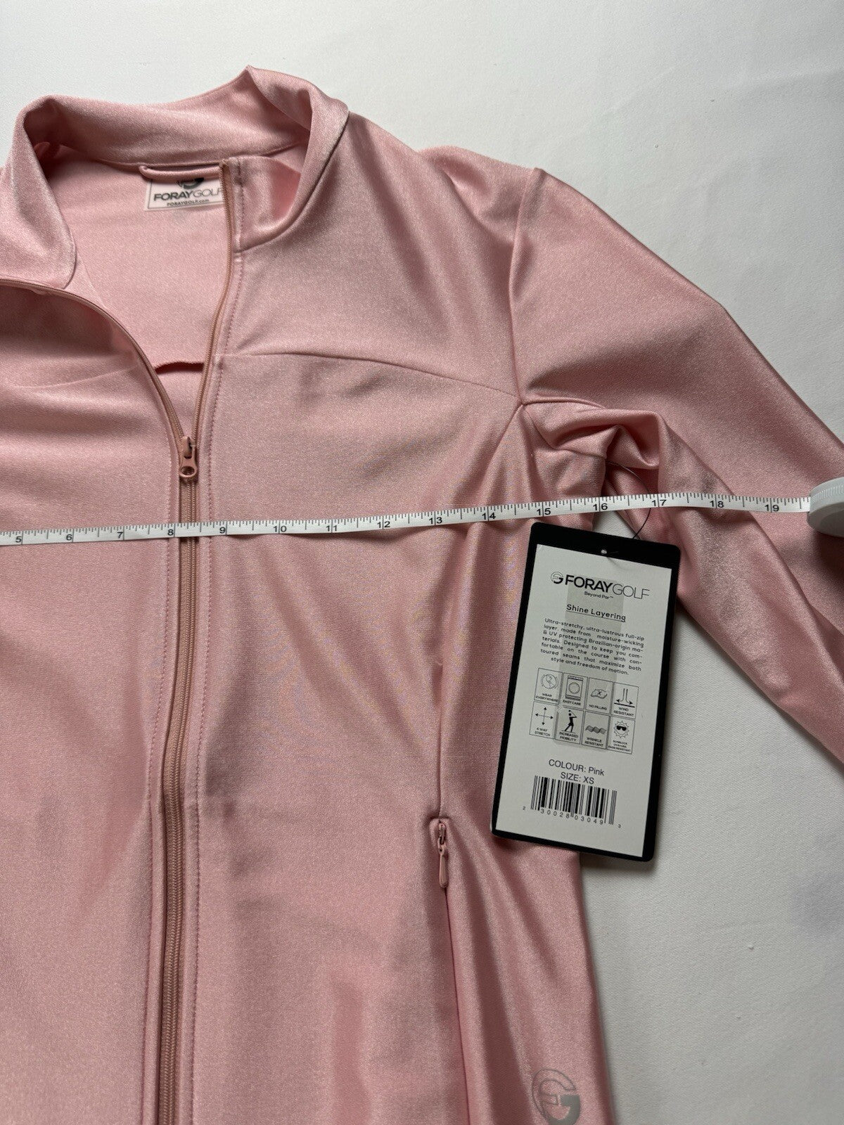 FORAY Women’s GOLF SHINE LAYERING JACKET Sz XS Pink   (B.104)
