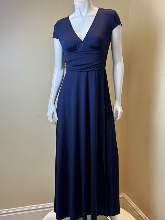 Women's Navy Maxi Dress Sz S. (B.164)