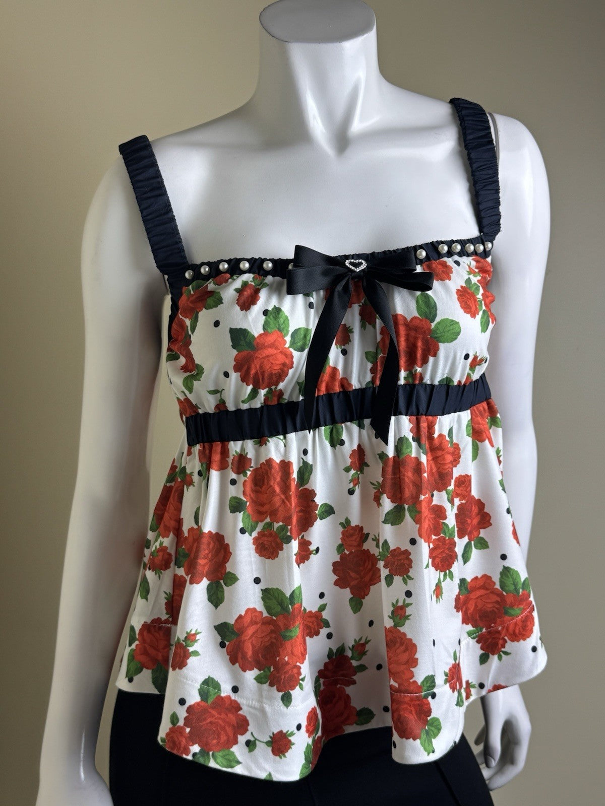 Blush Noir Women’s Floral Tank Top Sz S. (B.150)