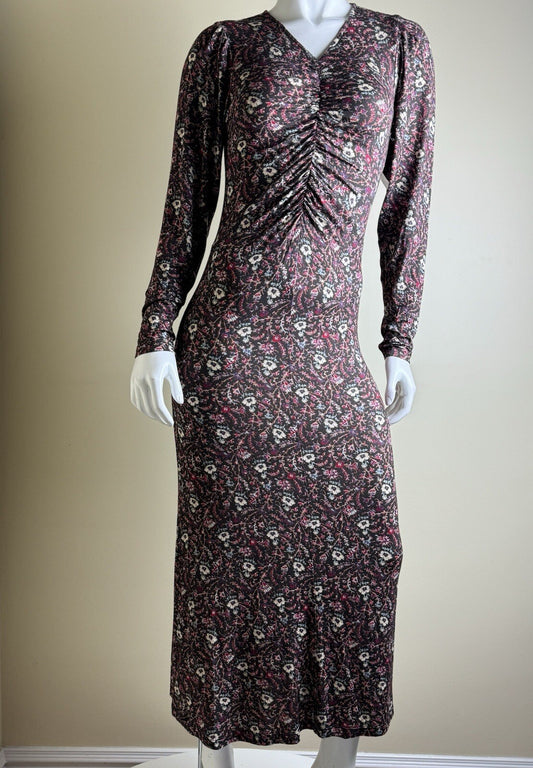 SOFT Joie MARIGOLD Long Floral Dress Sz S. (B.55)