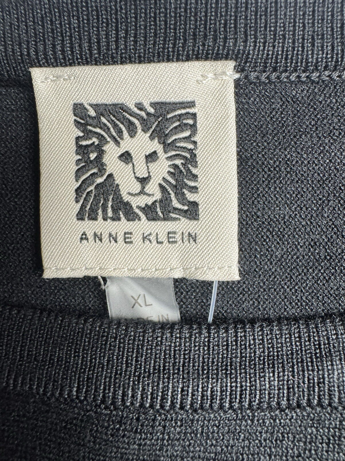 $99 ANNE KLEIN Women’s Rhinestone Logo Sweater Sz XL    (B.136)