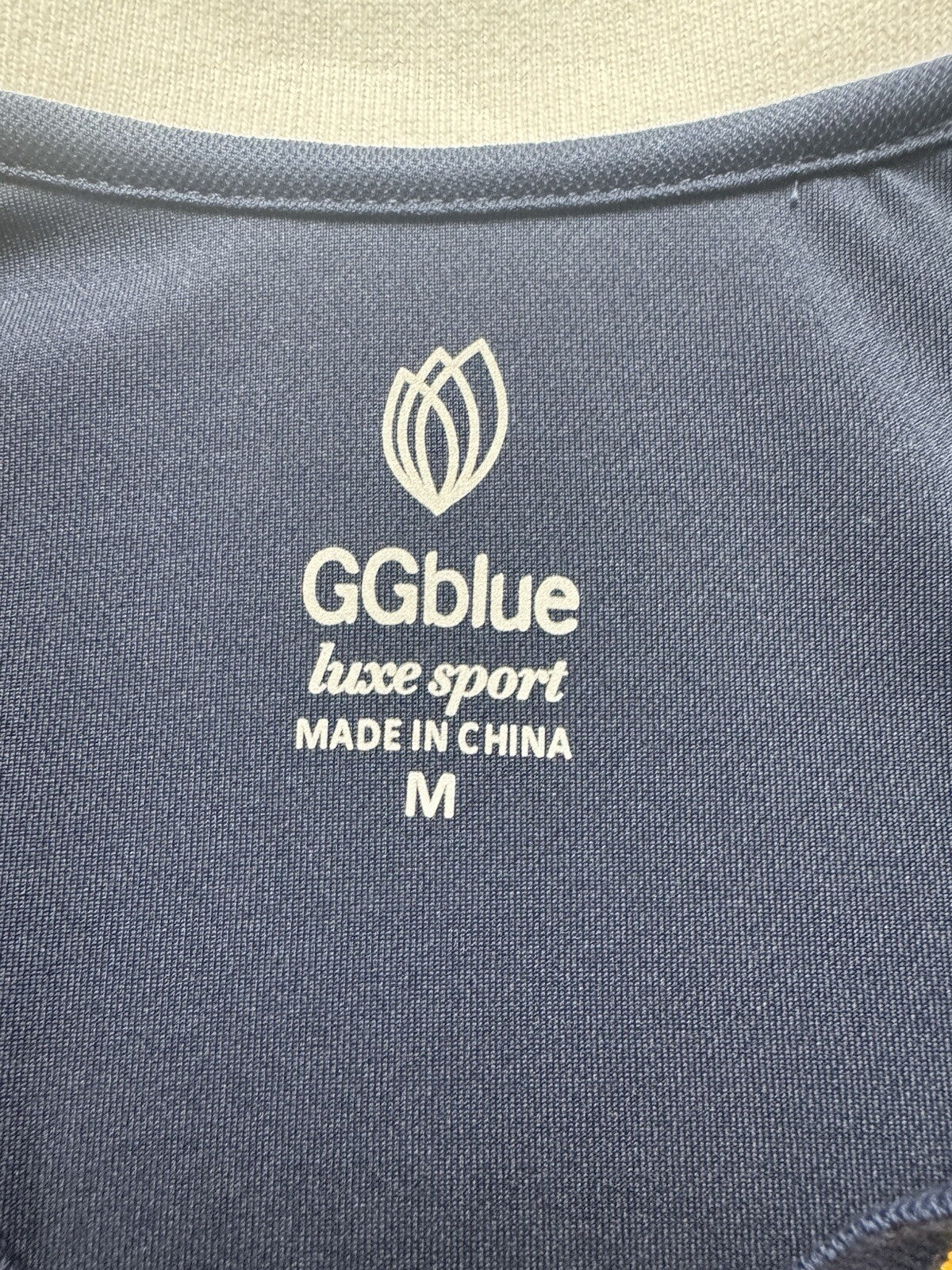 GG Blue Women's Golf Polo Shirt Navy Top Sz M. (B.135)