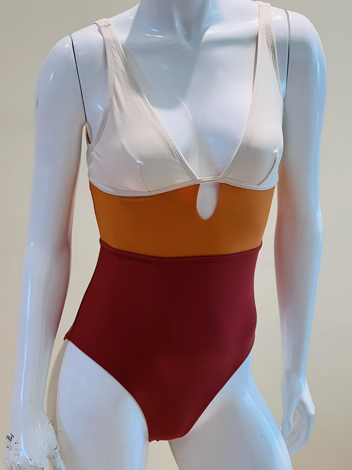 CUPSHE Women's One Piece Swimsuit Sz M Red Orange