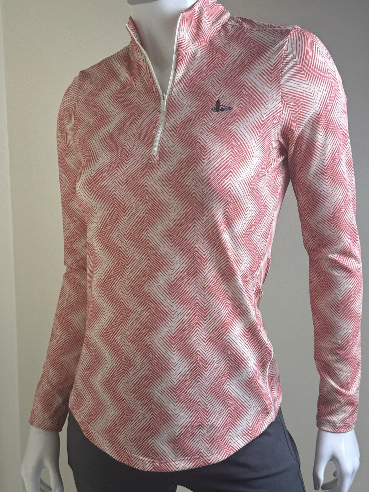 Adidas Women’s Golf Orange White Sweatshirt Sz XS    (B.111)