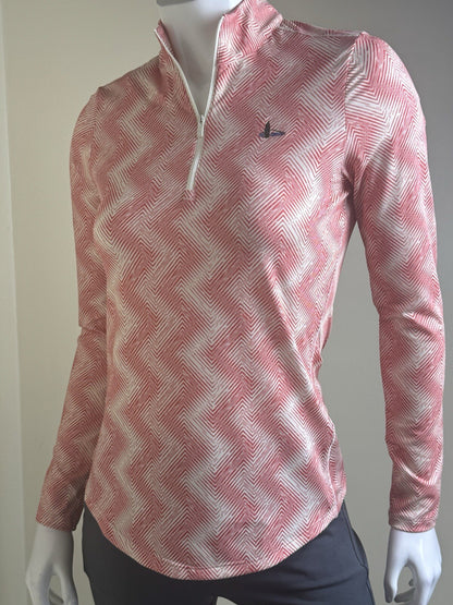 Adidas Women’s Golf Orange White Sweatshirt Sz XS    (B.111)