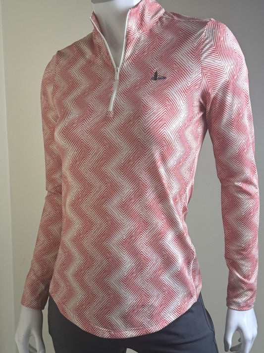 Adidas Women’s Golf Orange White Sweatshirt Sz XS    (B.111)