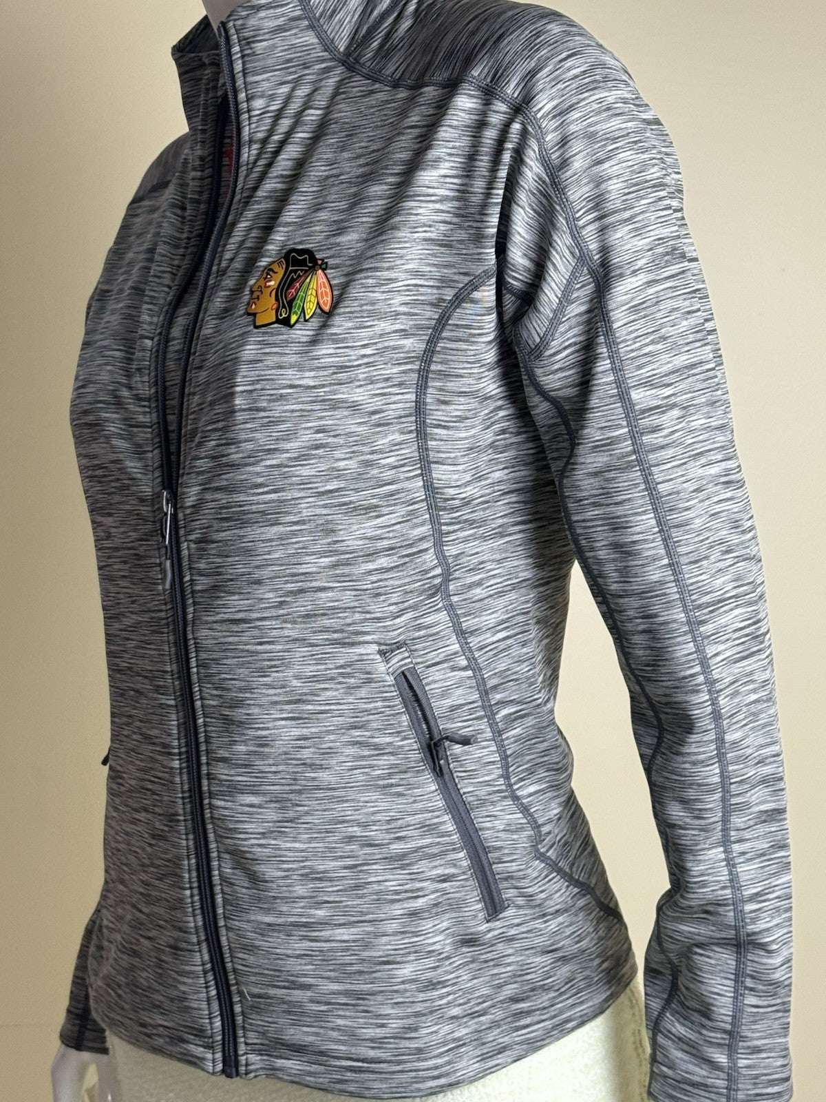 LeverWear Women's Chicago Blackhawks Logo Jacket Sz M.   (B.163)