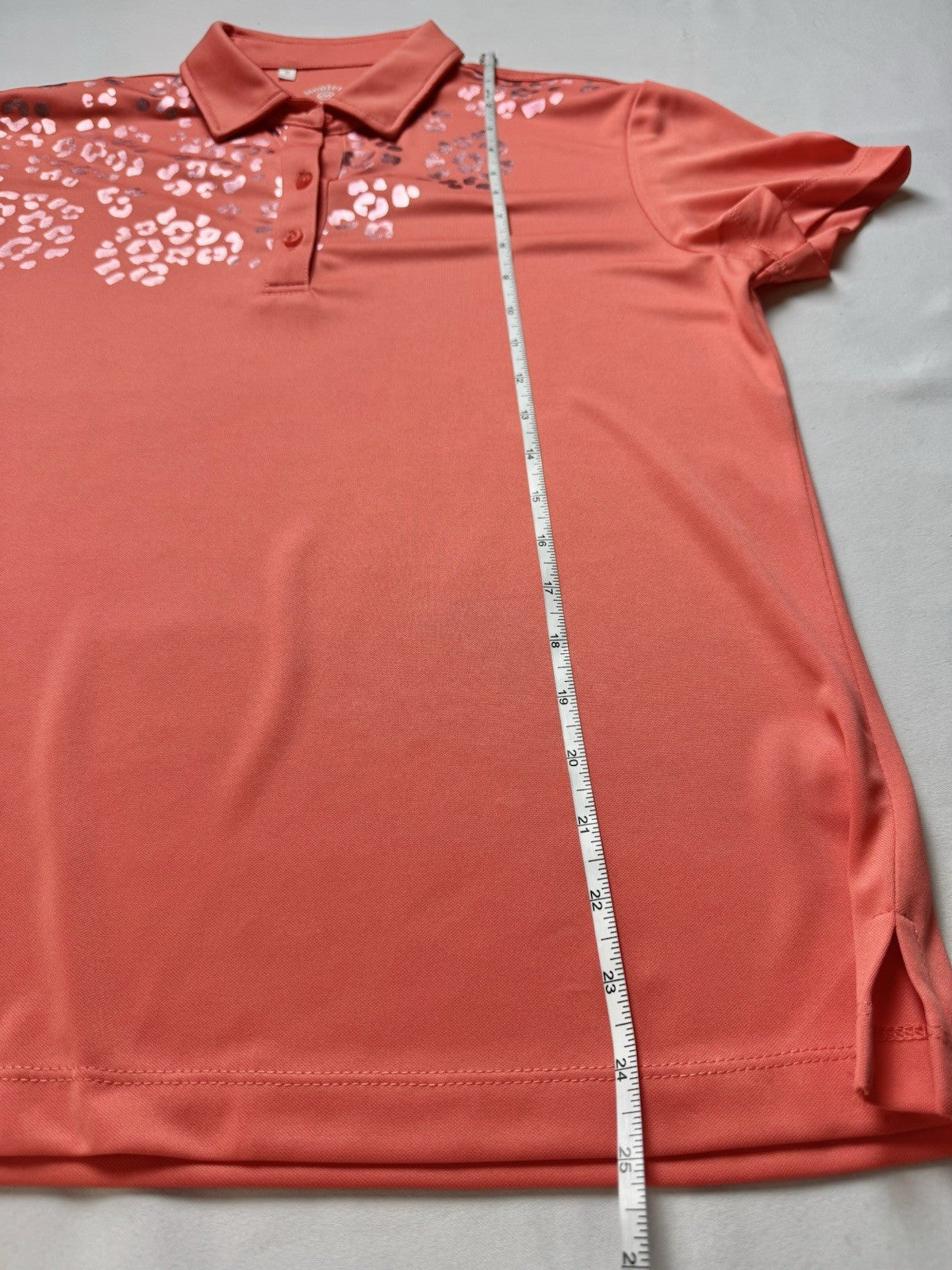 Monterey Women's Golf Shirt Orange Sz M. (B.163)