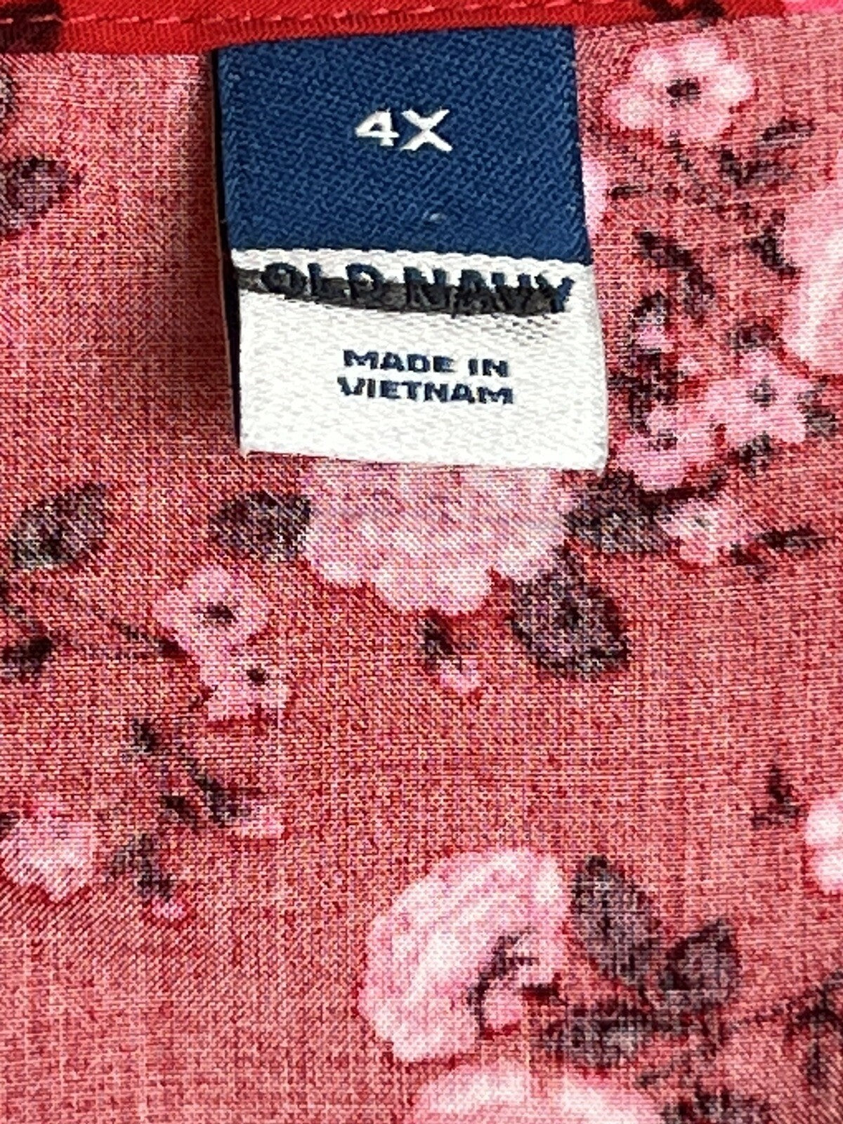 Old Navy Women’s Tank Top Red Floral Sheer Blouse Size 4X