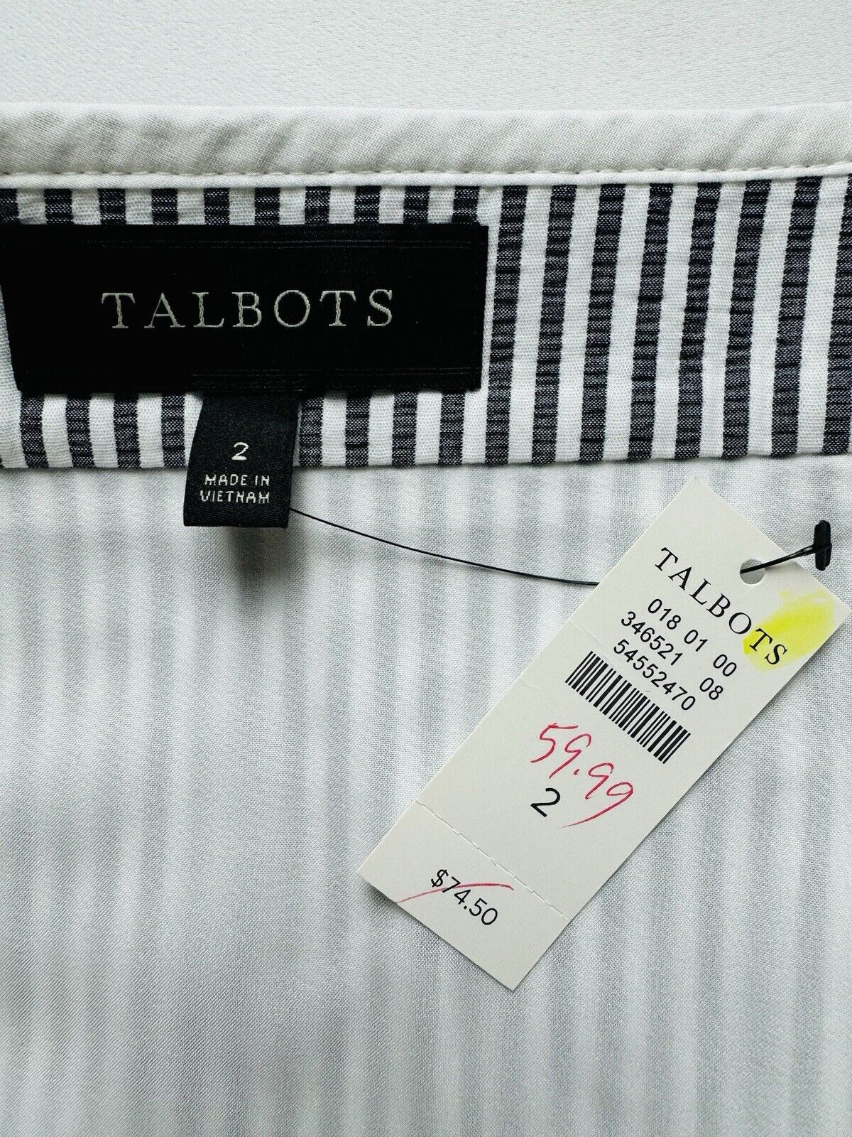 TALBOTS Women’s Gray White Skirt Sz 2  (B.72)