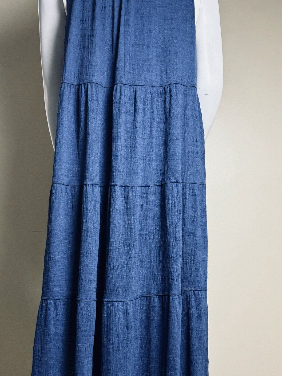 $138 Max Studio Women’s Maxi Blue Dress Sz 2X (B.87)