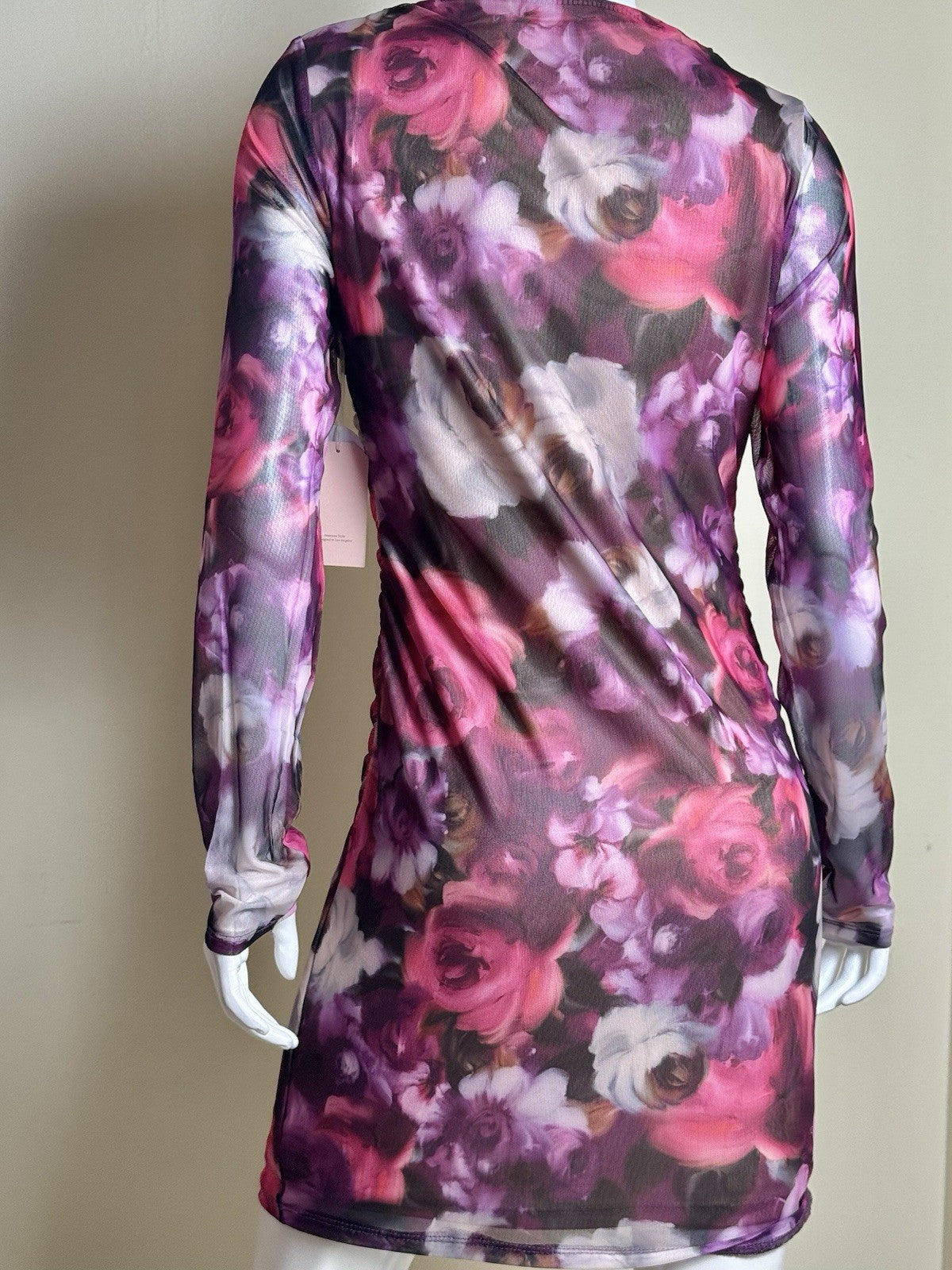 Blashe Los Angeles Floral Long Sleeves Dress Sz XL. (B.179)