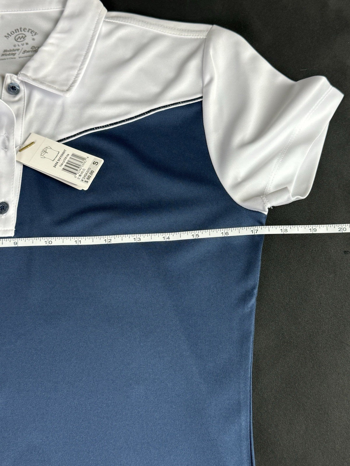 $60 Monterey Club Women's Golf Shirt Short Sleeve Sz S      (B.070)