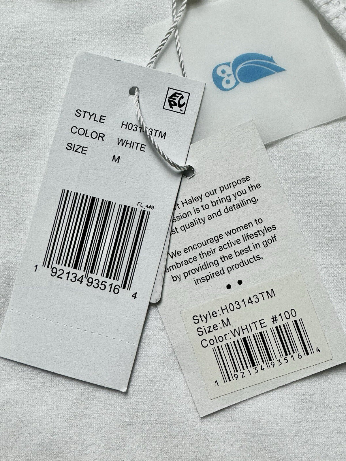 Sport Haley Women's Golf Hooded Sweatshirt White Sz M. (B.107)