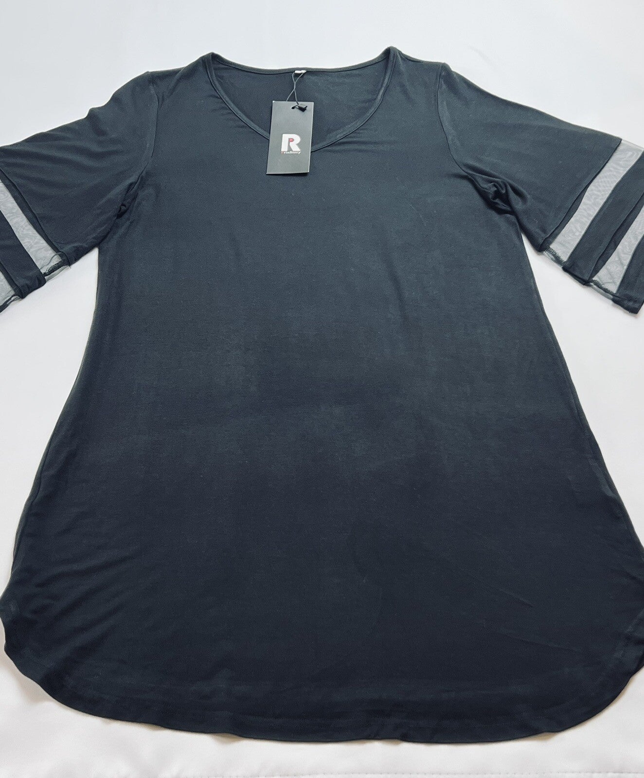 Prinstory Women’s Fleece Black Dress Sz S