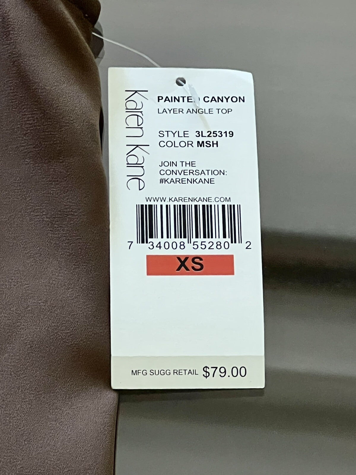 KAREN KANE Women’s Sleeveless Blouse Brown Sz XS (16)