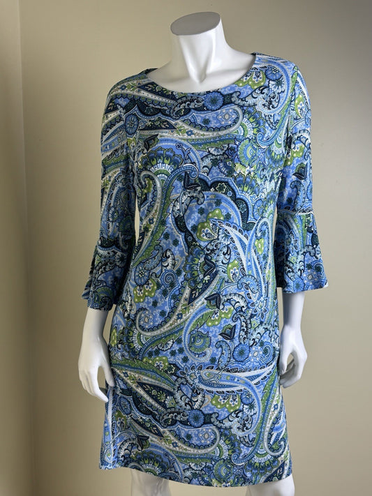 $99 Tommy Hilfiger Women’s Blouson Blue Dress Sz 10   (B.152)