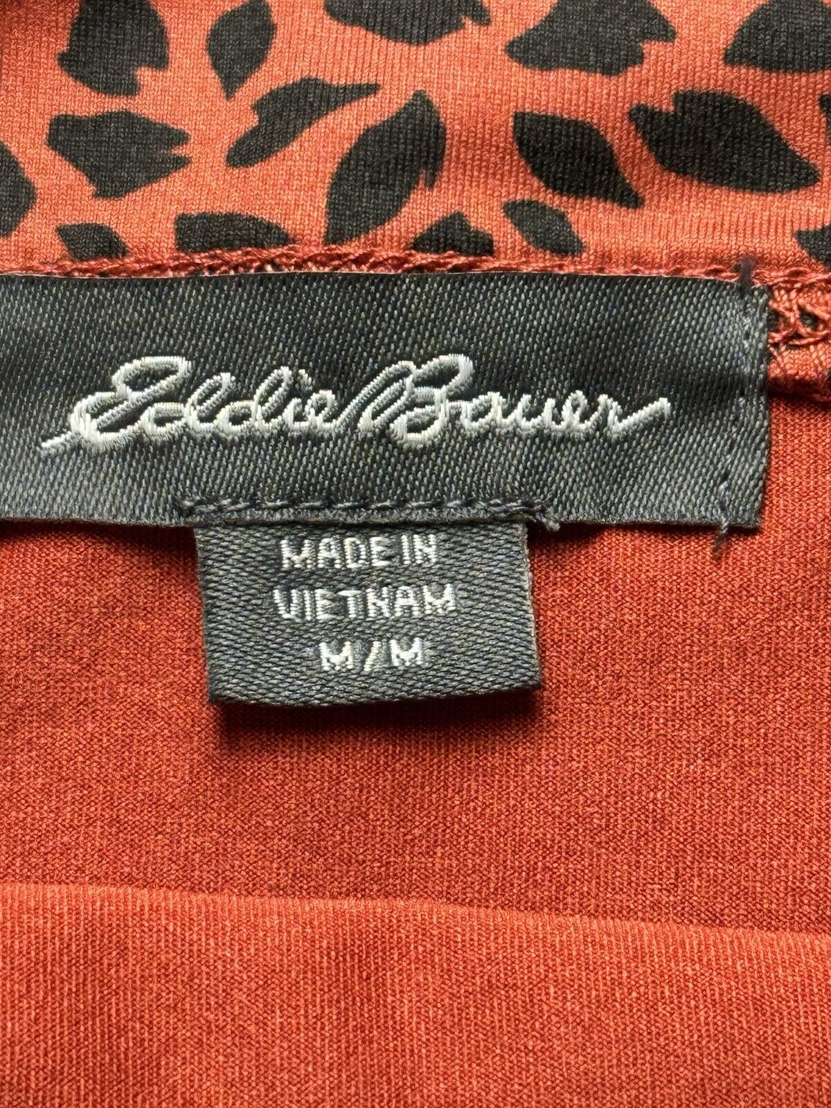 Eddie Bauer Skirt Women’s Sz M Orange Leopard Animal Print Kacey (B.79)