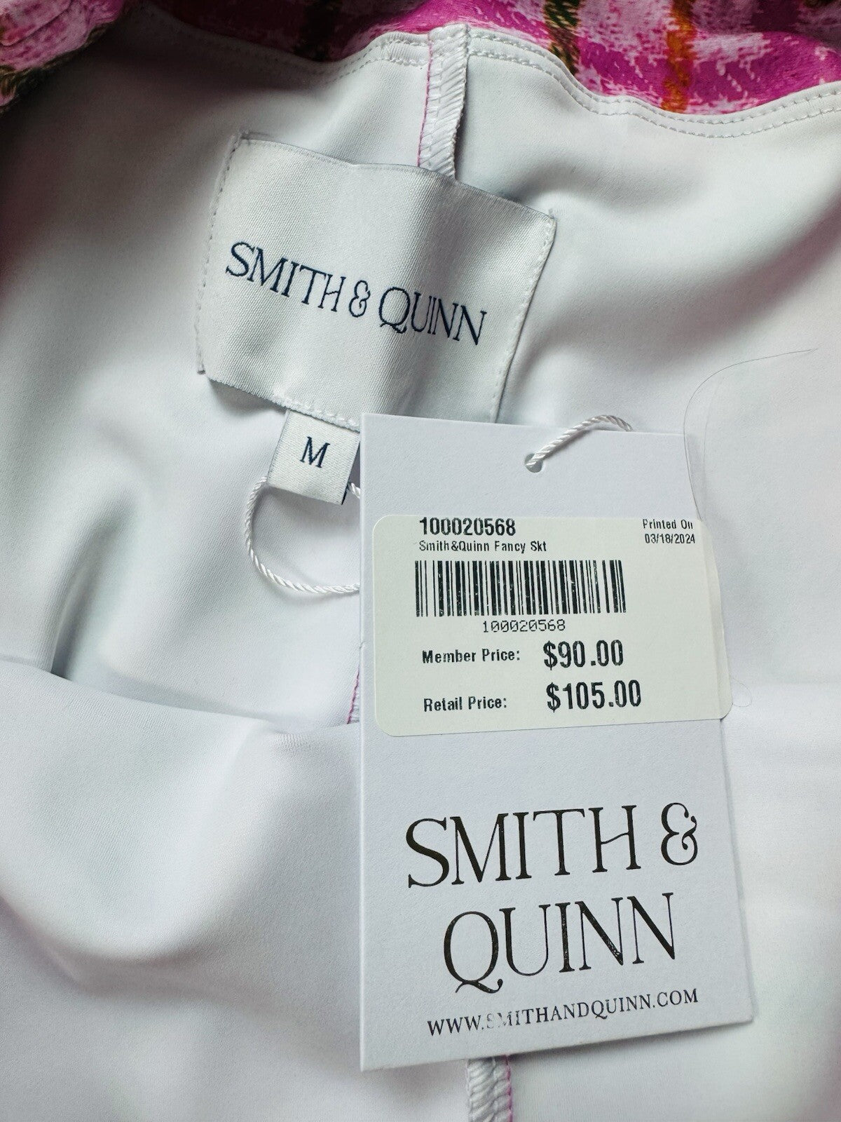 Smith & Quinn Women’s Golf Skort Skirt Plaid Sz M. (B.121/1)