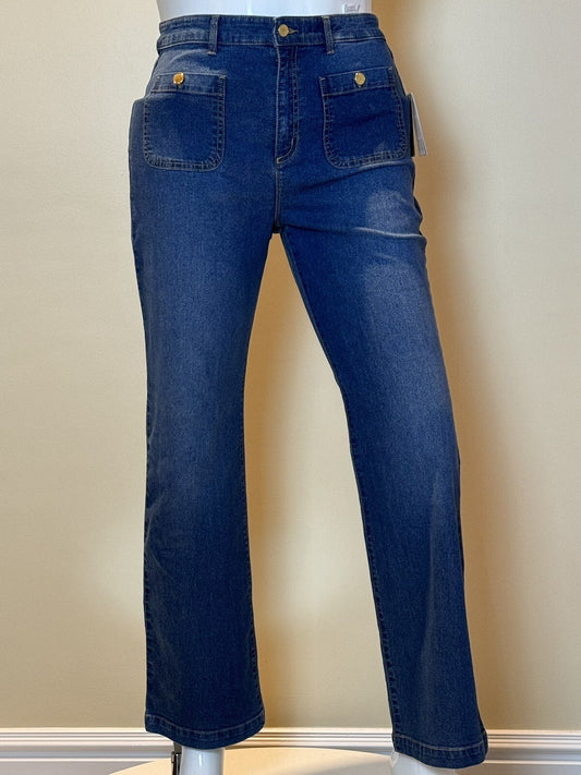 $125 Michael Kors Women's Bottom Blue Denim Jeans Size 14.     (60)