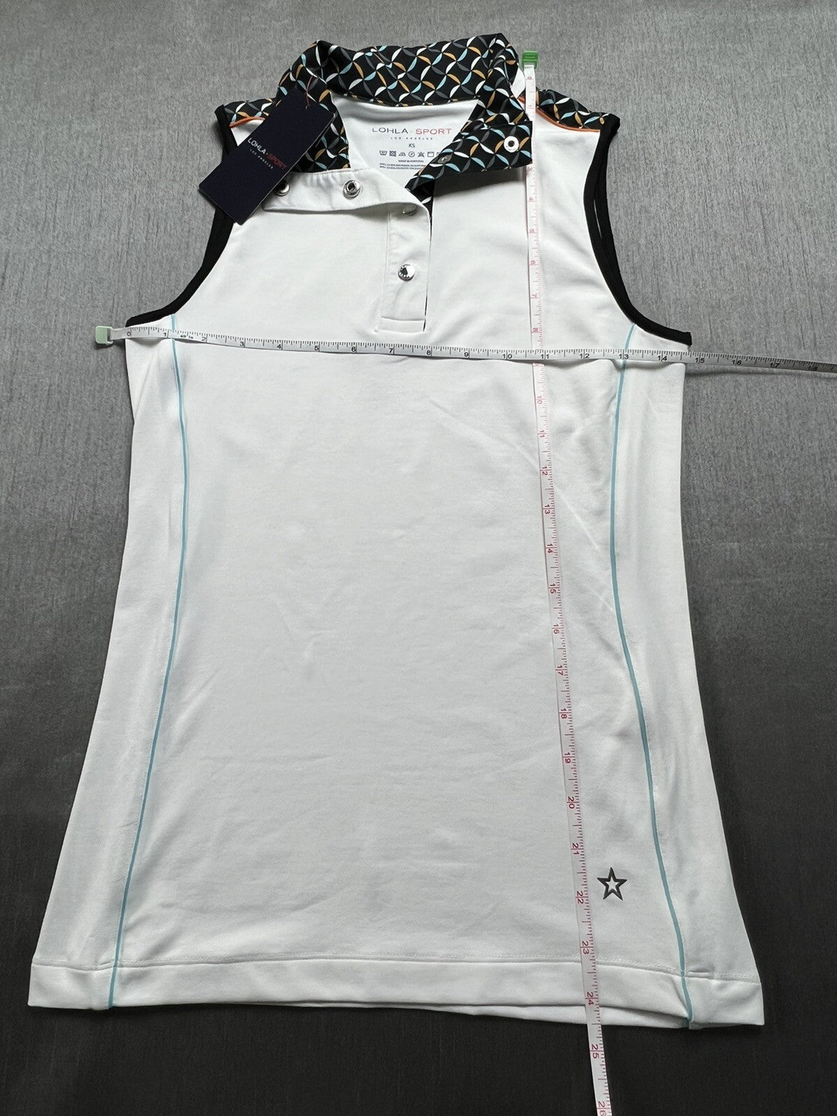 Lohla Sport White Sleeveless Shirt Golf tennis top Sz XS (13)