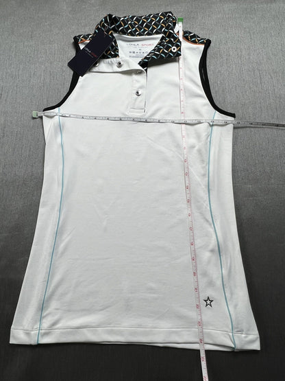 Lohla Sport White Sleeveless Shirt Golf tennis top Sz XS (13)