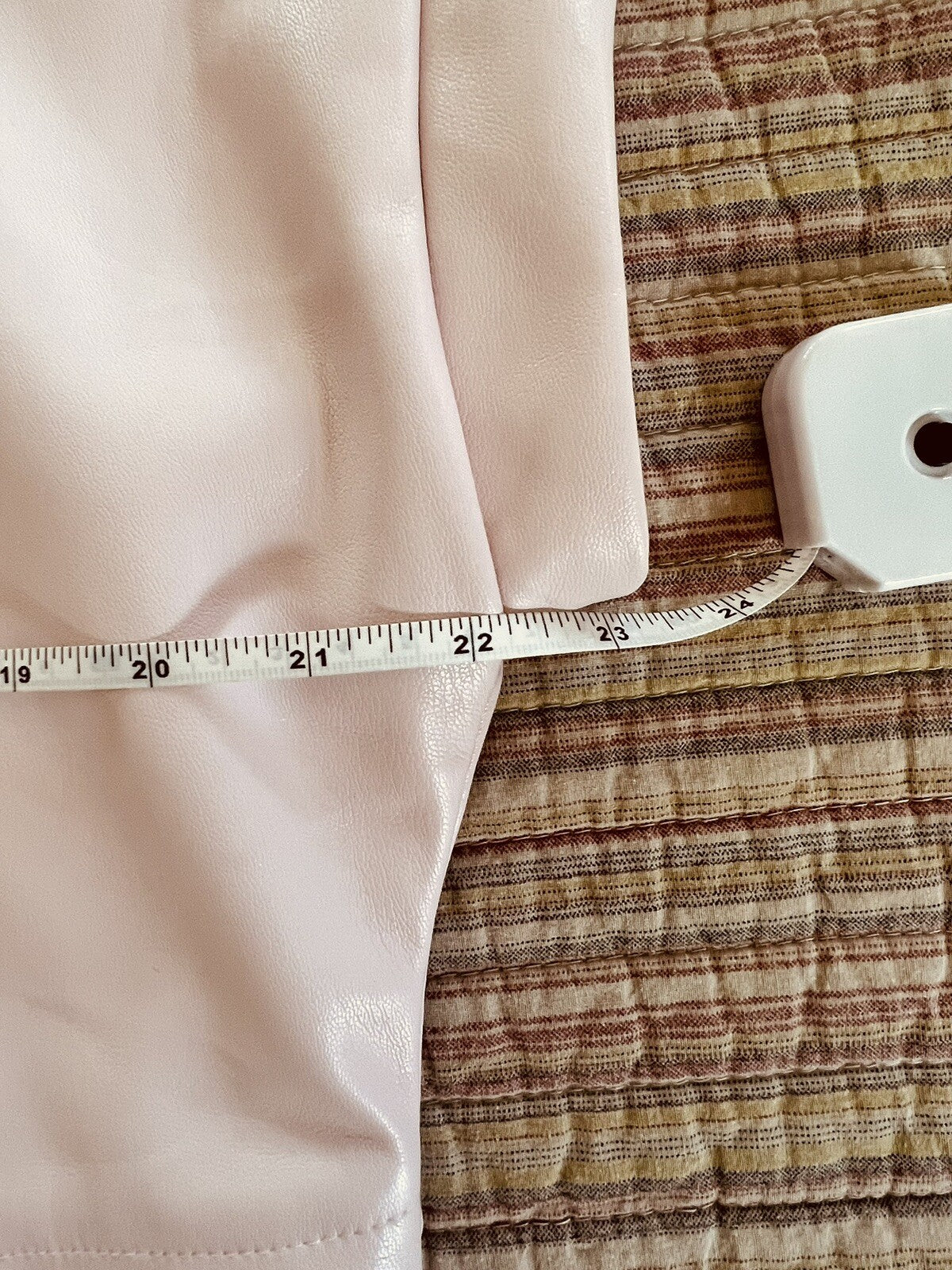 BADGLEY MISCHKA Stretch Vegan Leather Mini Dress Sz M Pink