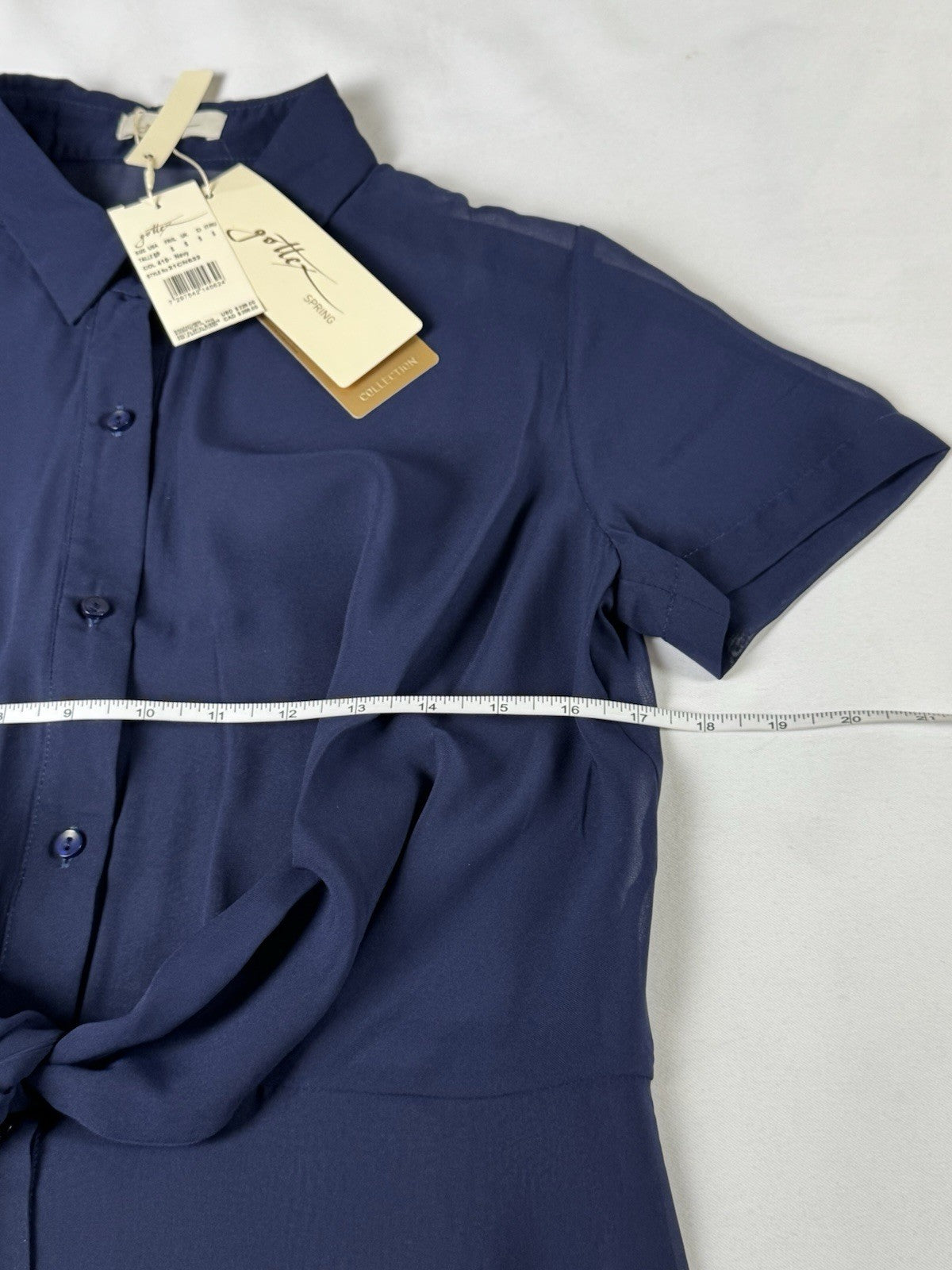 $228 GOTTEX Chiffon Button Up Cover-up Shirt Dress Sz S.  (B.184)