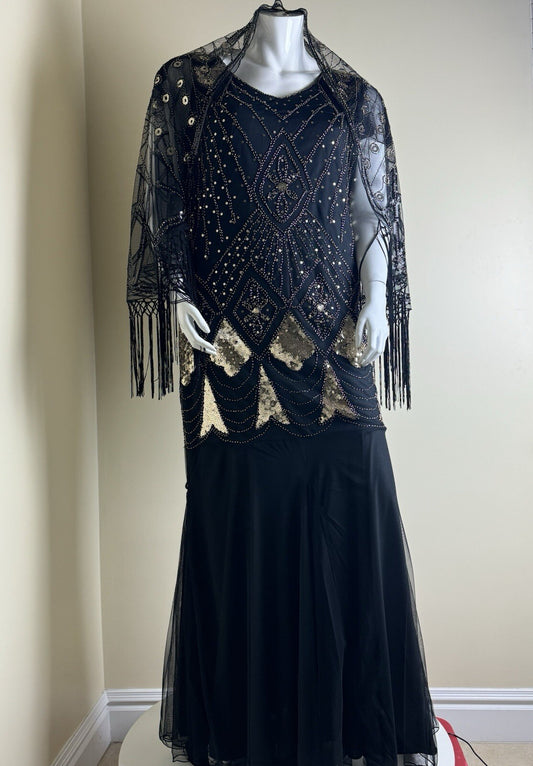 FatyCosme Women’s Bodycon Long Dress Evening Party Gown Cocktail Sz 3XL  (B.79)