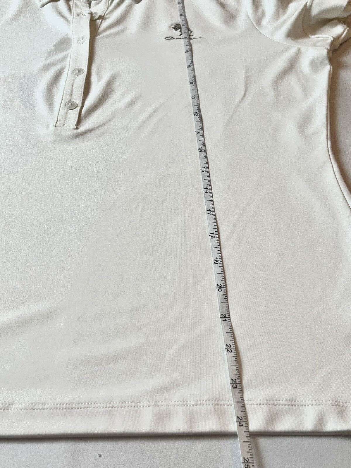 Fairway & Greene Women's Top Golf Polo Shirt Ivory Sz L.  (B.49)