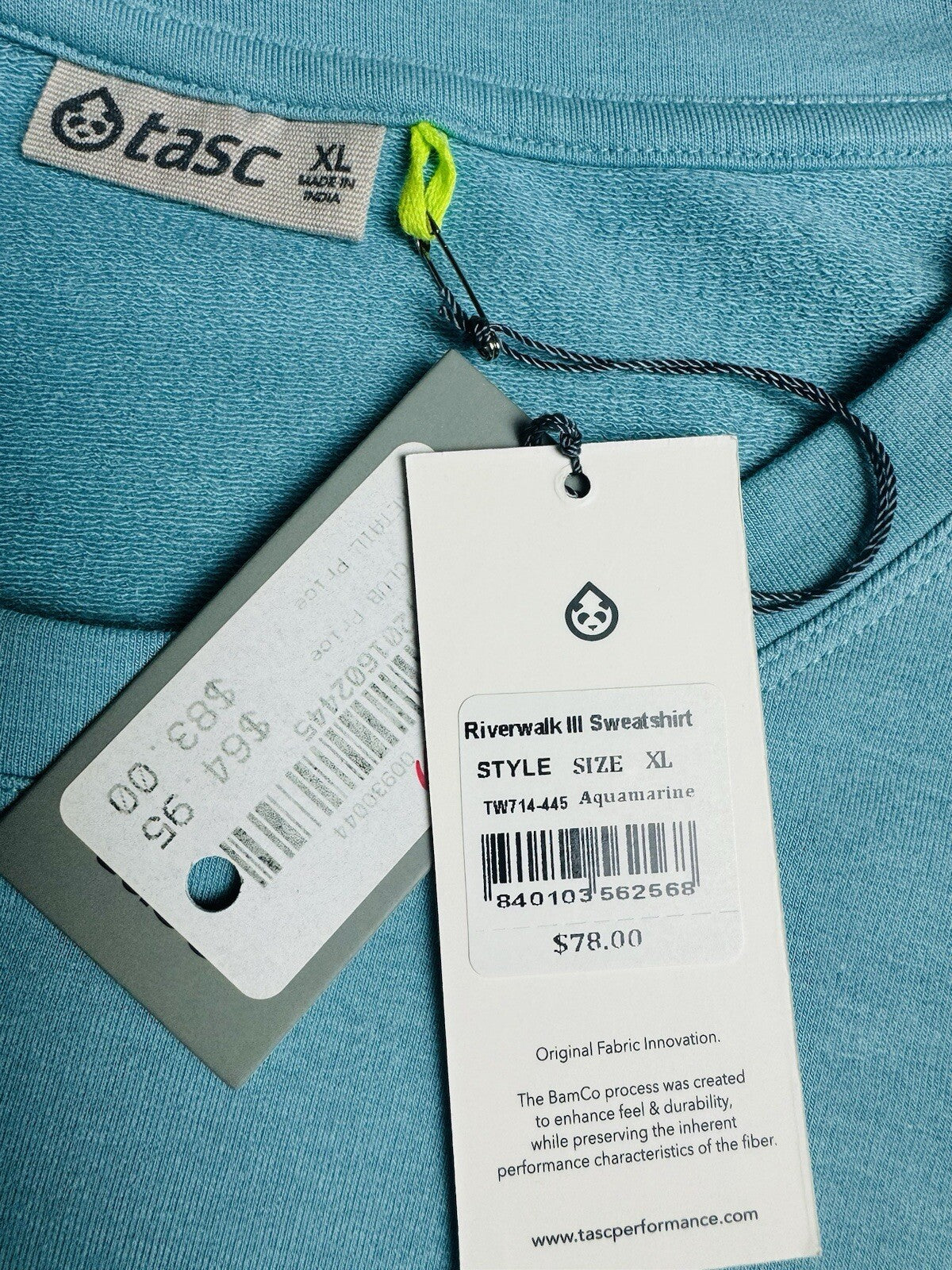 TASC Women’s Long Sleeve Shirt Organic Cotton Sz XL Blue   (B.119