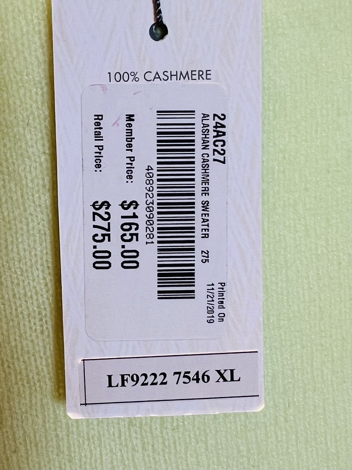 Claudia Nichole Women's Lime Green 100% Cashmere Sweater Sz XL $125 Retail (10)