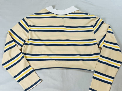 Almost Famous Women’s Long Sleeve Shirt Sz L Stripes Multicolor