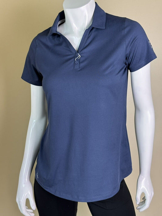 Heather Grey Women’s Golf Shirt Polo Sz XL   (03)