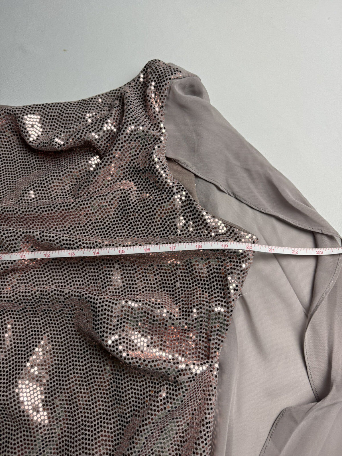 R&M RICHARDS Shift Cape Dress Sequins Sz 16. (B.69)