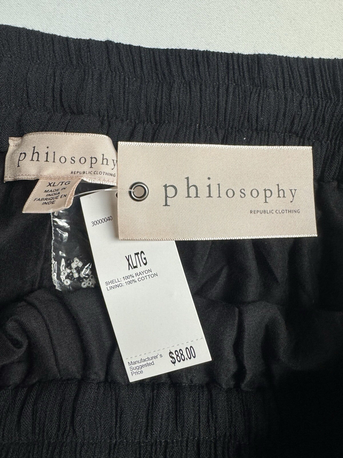 $88 Philosophy Women’s Trouser elastic waist Wide leg pant Sz XL. (B.144)