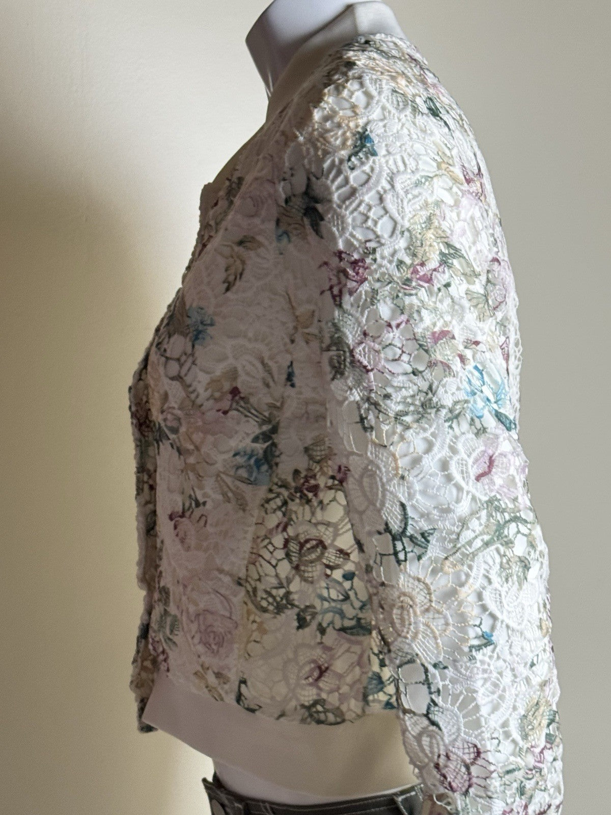 $128 NANETTE LEPORE Women’s Floral Jacket Sz S    (B.157)