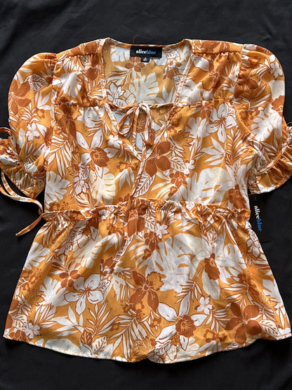 Alice Blue Women’s Blouse Sz M Floral Top