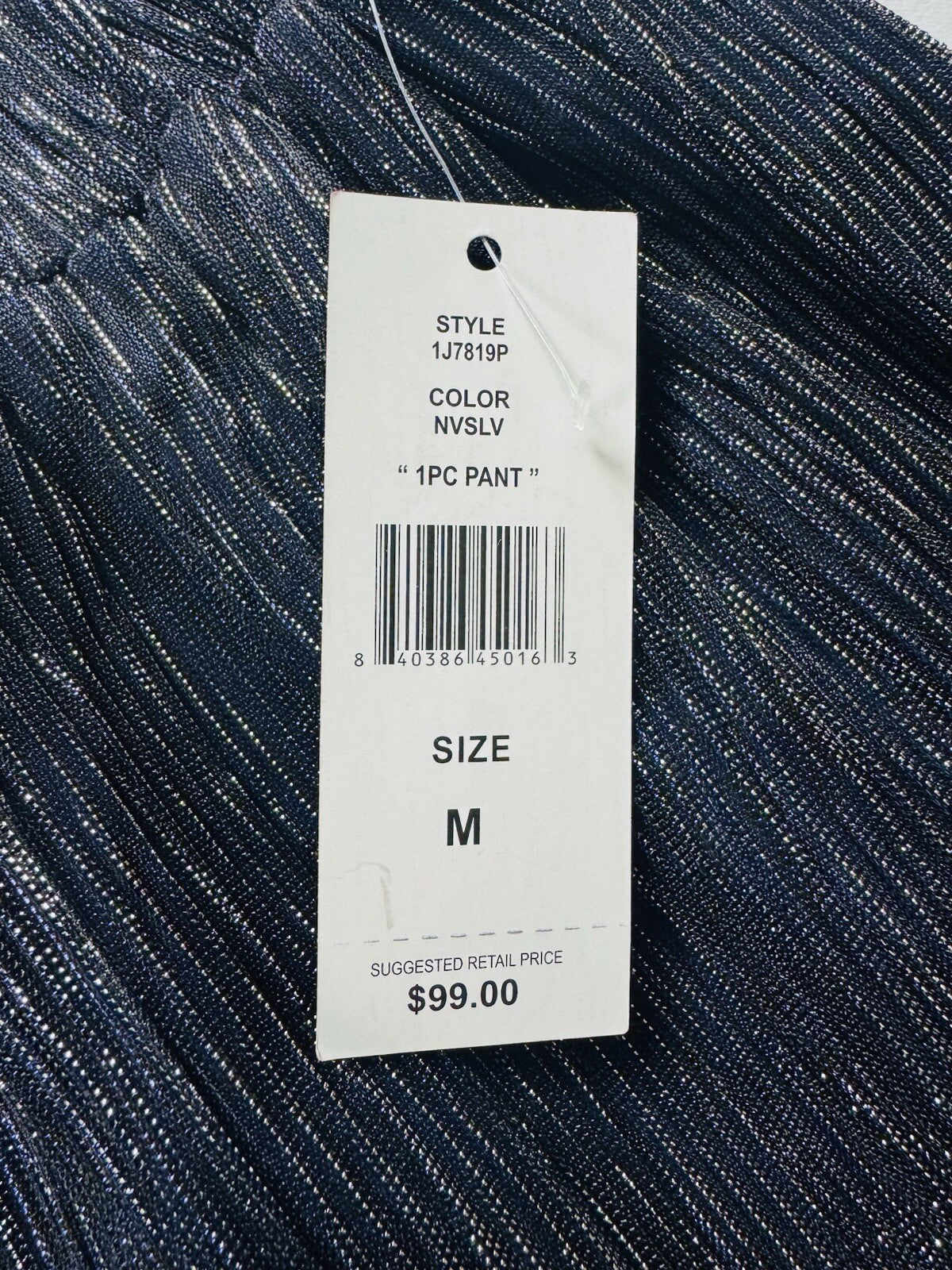 $99 JM Studios by John Meyer Women's Sparkle Blue Pants Sz M (B.142/1)