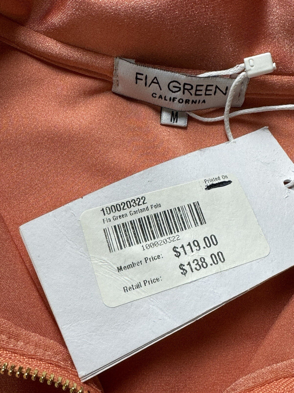 FIA Green California Women’s Top Sz M Golf Shirt. (B.95/1)