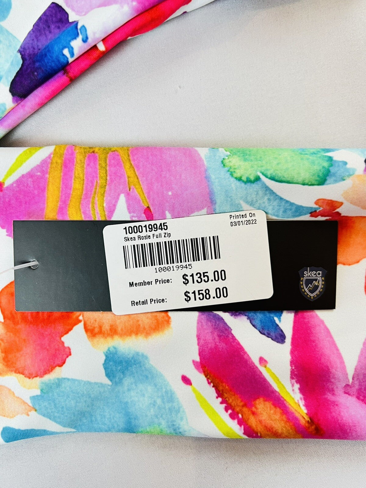 SKIE Women's Golf Long Sleeve Full Zip Sweatshirt Sz L Multicolor Floral