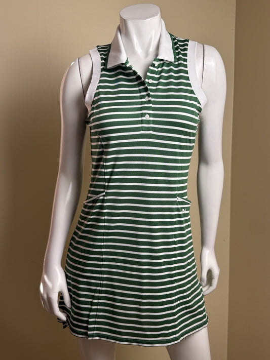Puma Women’s Polo Stripes Dress Sz S      (B.082)