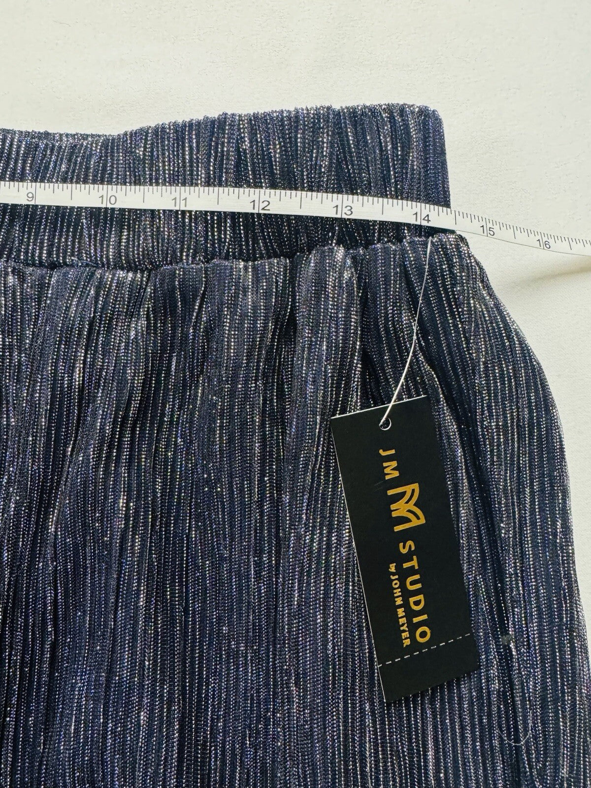 $99 JM Studios by John Meyer Women's Sparkle Blue Pants Sz M (B.142/1)