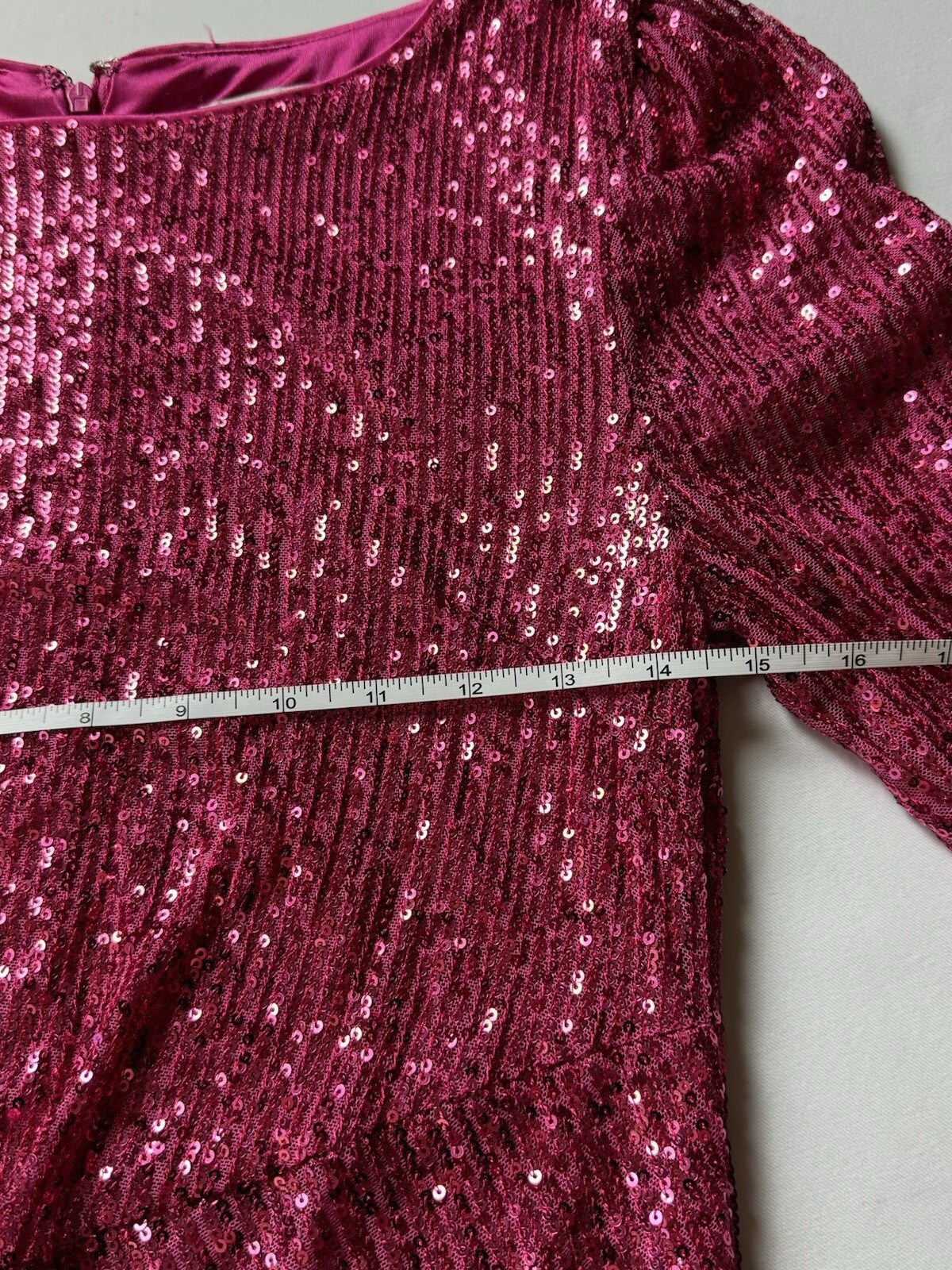 $188 Nanette Lepore Pink Sequined Long Sleeve Dress Sz 4. (B.93)