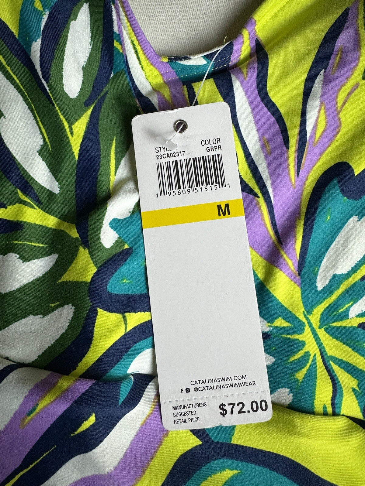 CATALINA MultiColor Ruffle Arm Deep V-Back One Piece Swimsuit Sz M. (51)