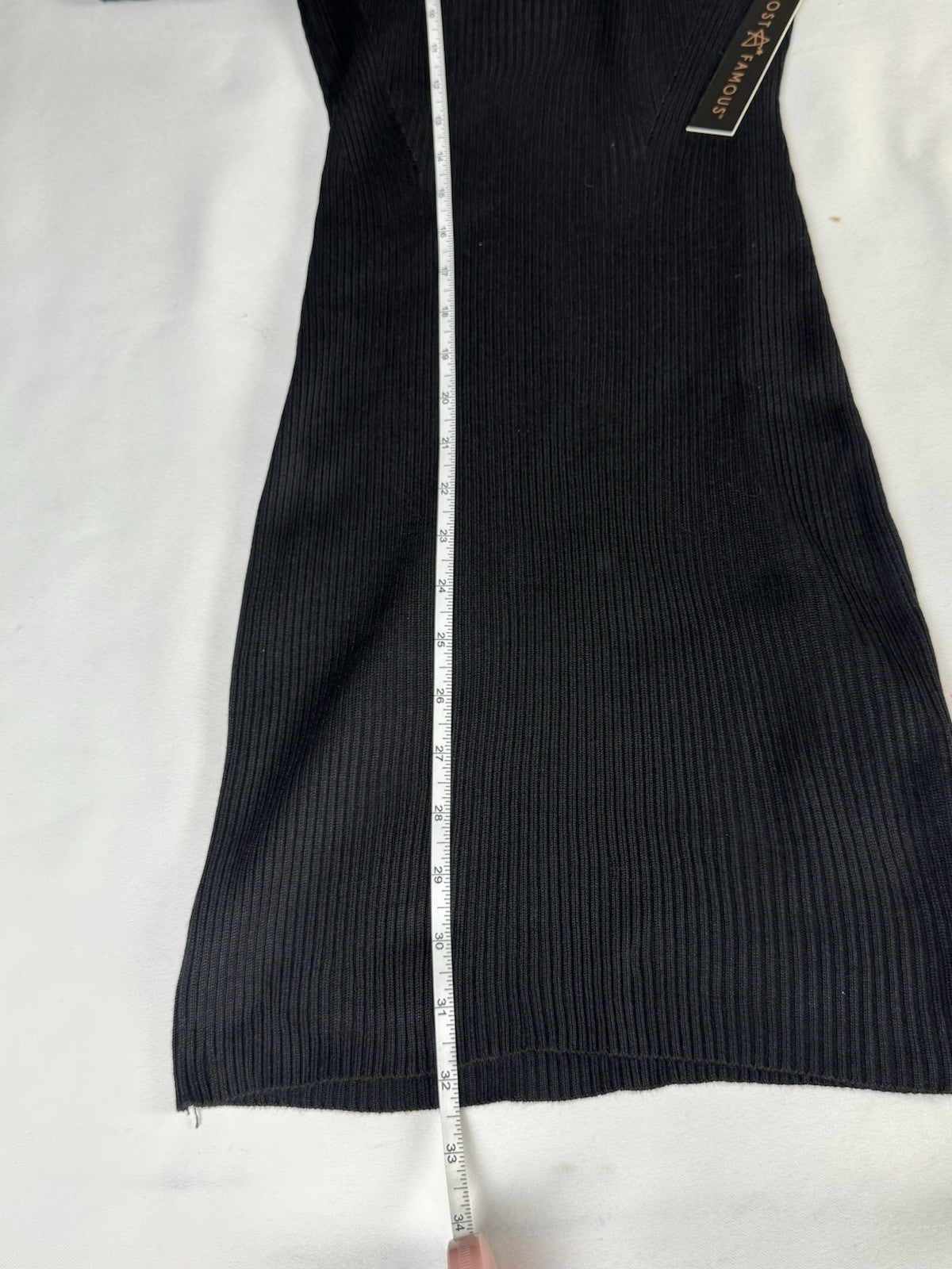 Almost Famous Women's Black Knit Dress Sz M        (B.183)