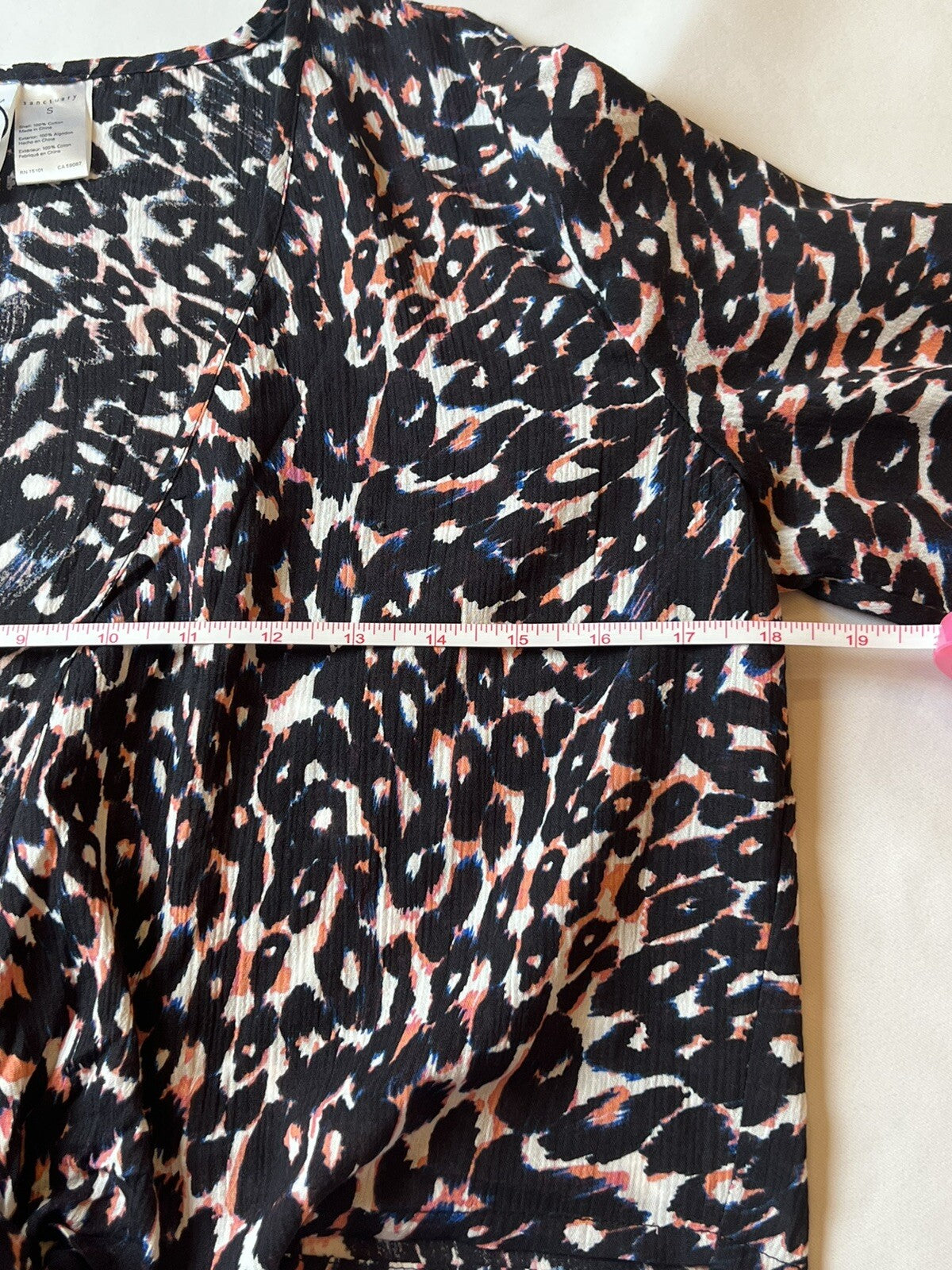 Sanctuary Women’s Leopard Print Crop Top Long Sleeve Sz S Multicolor (01)