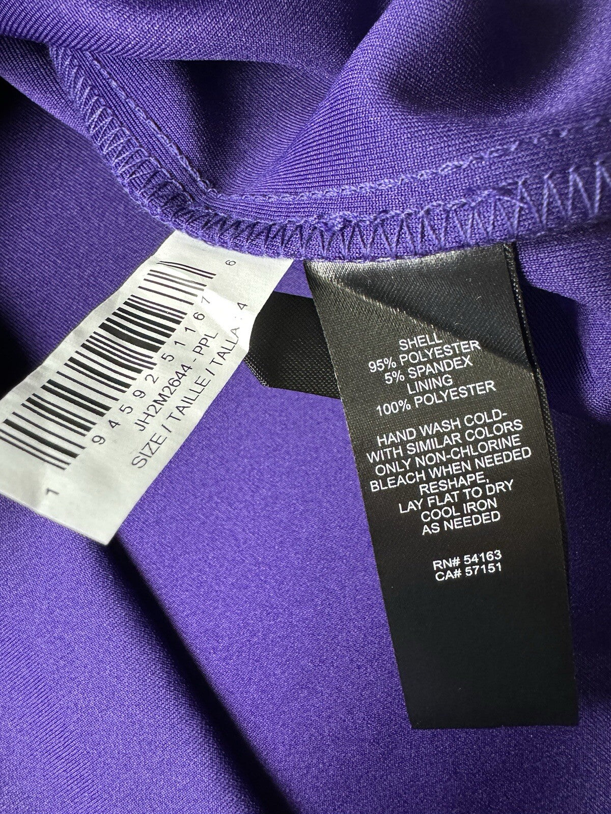 Jessica Howard Dress Faux Wrap Rhinestone Purple Sz 4.  (B.103)