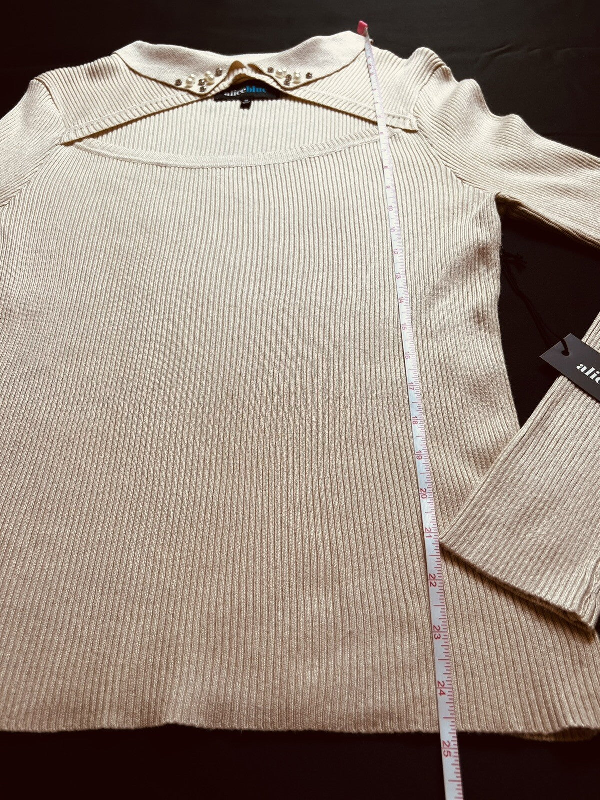 Alice Blue Women's Knit Rhinestone Sweater Size XL