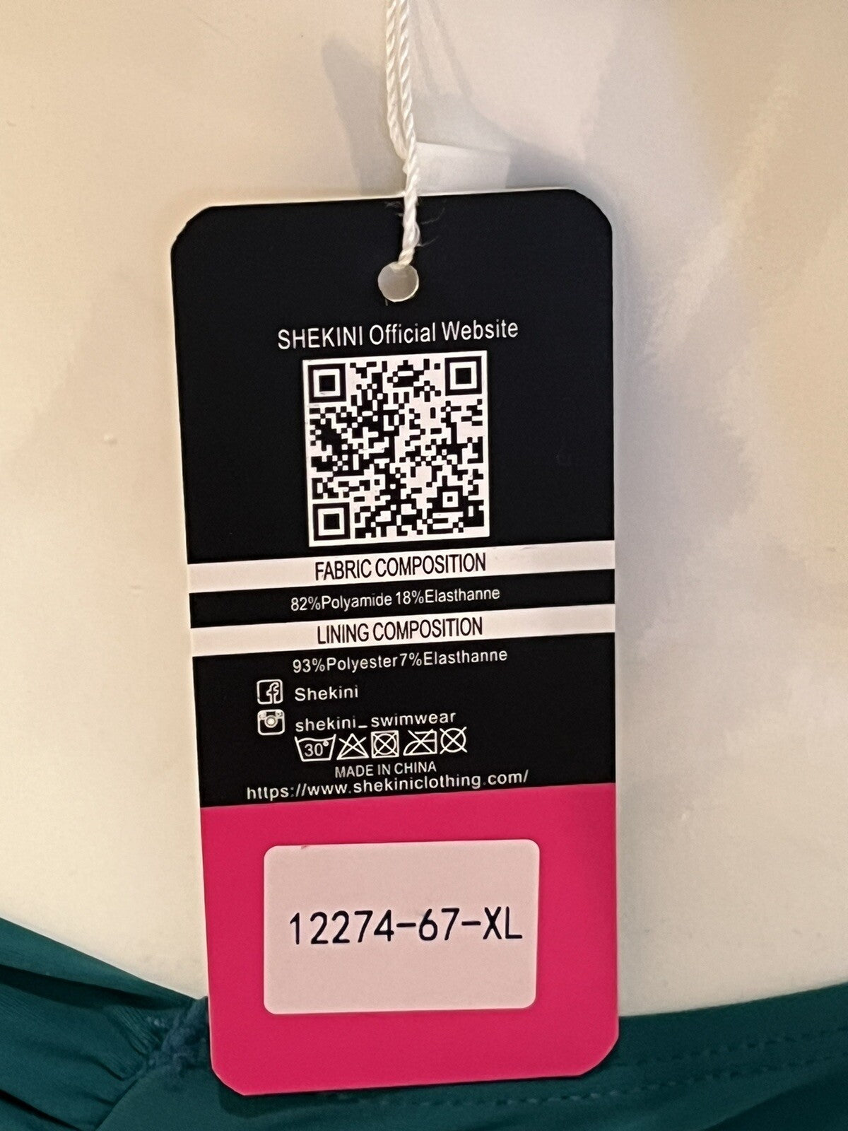 SHEKINI Women's Adjustable Top Push Up Bandage Green Bikini Sz XL